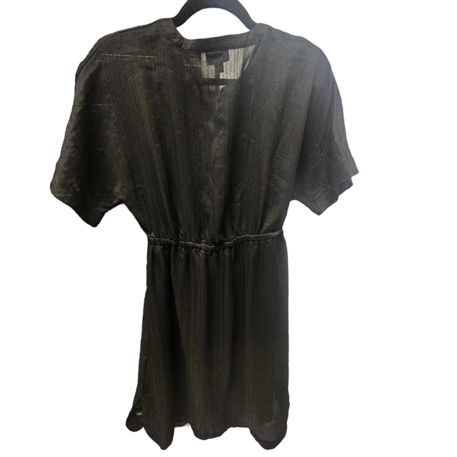 Designer Mossimo Shirt Dress V Neck Elastic Waist lack Size Medium Size M / US 6-8 / IT 42-44 - 2 Thumbnail