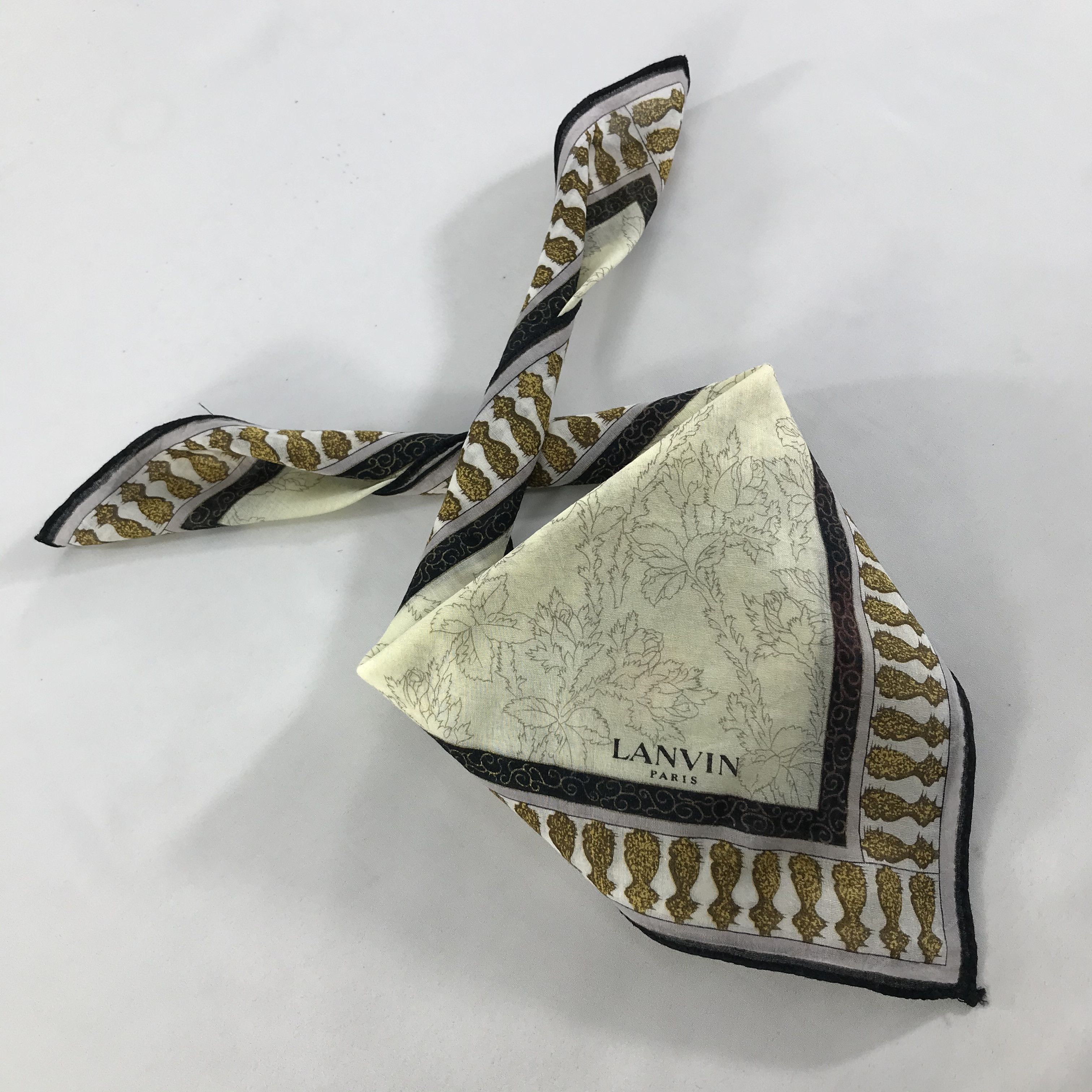 Lanvin × Vintage Lanvin Bandana / Handkerchief / Neckerchief - S1310 Size ONE SIZE - 4 Thumbnail