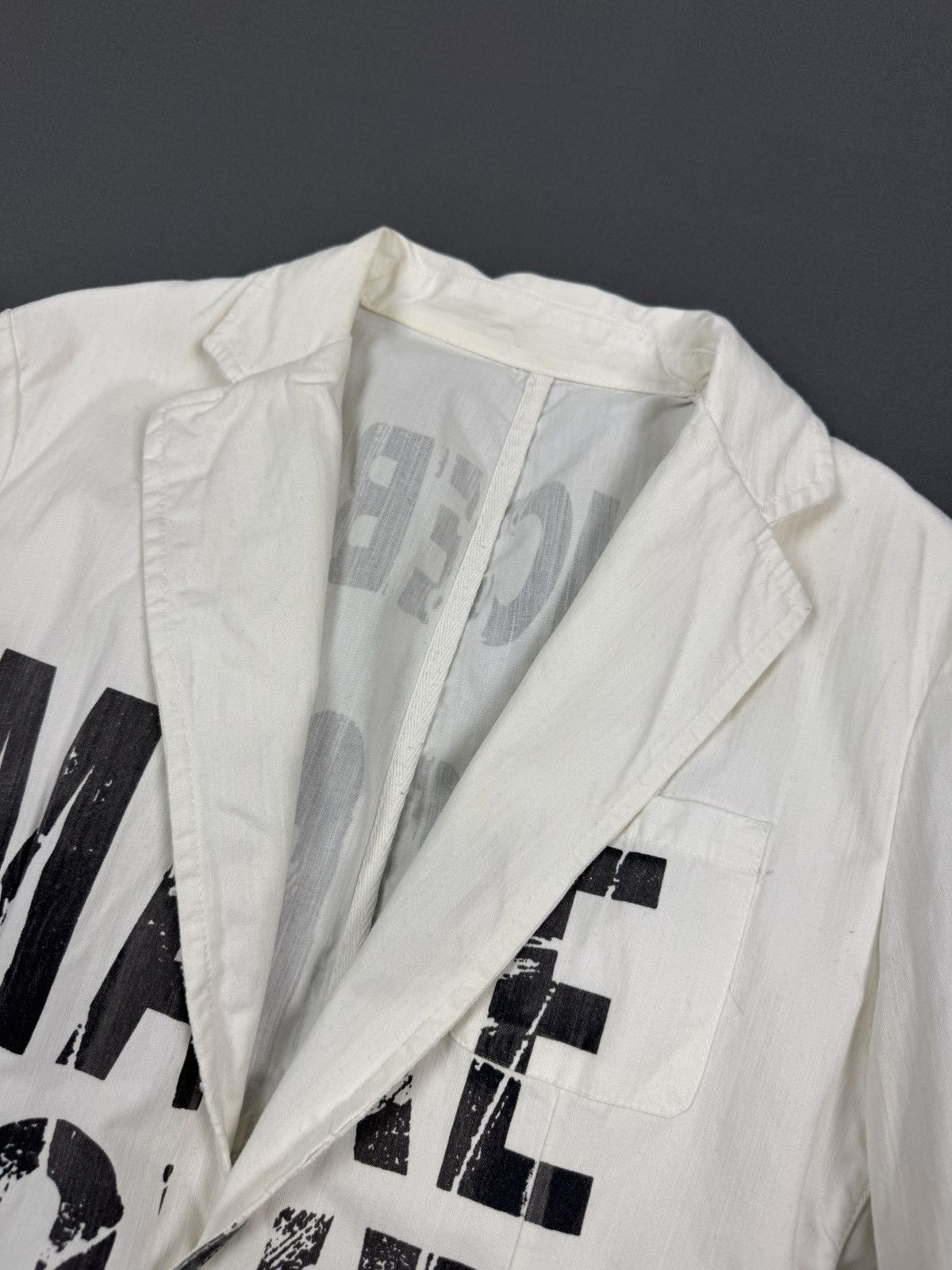 Iceberg Iceberg “Choose Iceberg Make Love” White Blazer Jacket Size US M / EU 48-50 / 2 - 6 Thumbnail