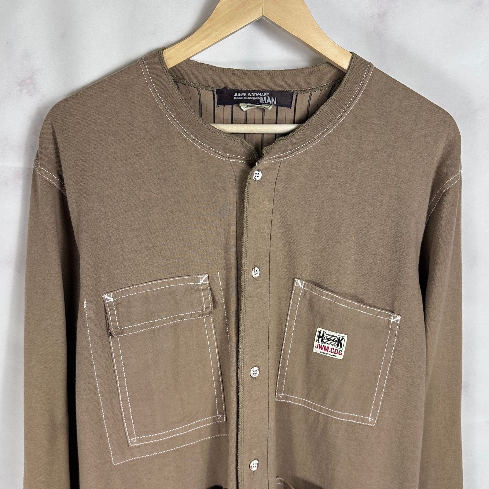 Comme des Garcons Junya Watanabe 2005 Work Button-Up Sweatshirt Size US S / EU 44-46 / 1 - 2 Thumbnail