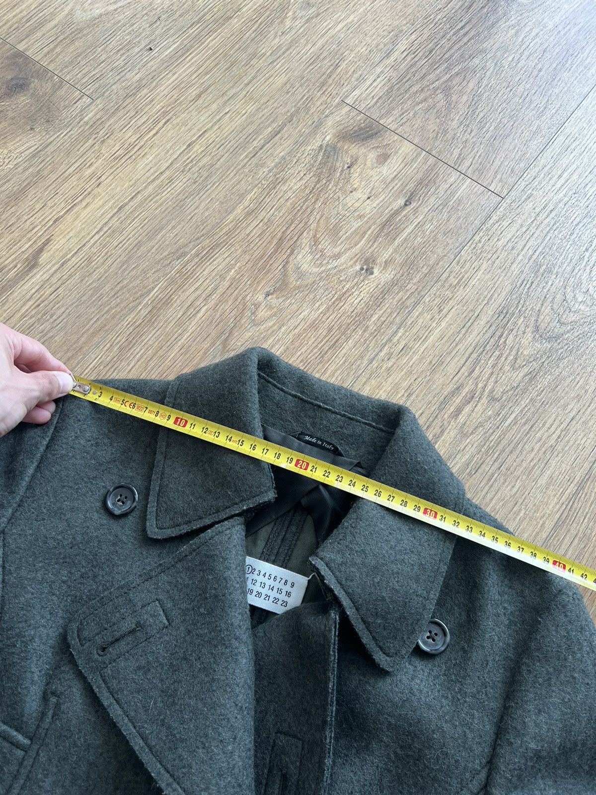 Maison Margiela Maison Margiela ss13 wool peacoat double breasted dark khaki Size M / US 6-8 / IT 42-44 - 11 Thumbnail