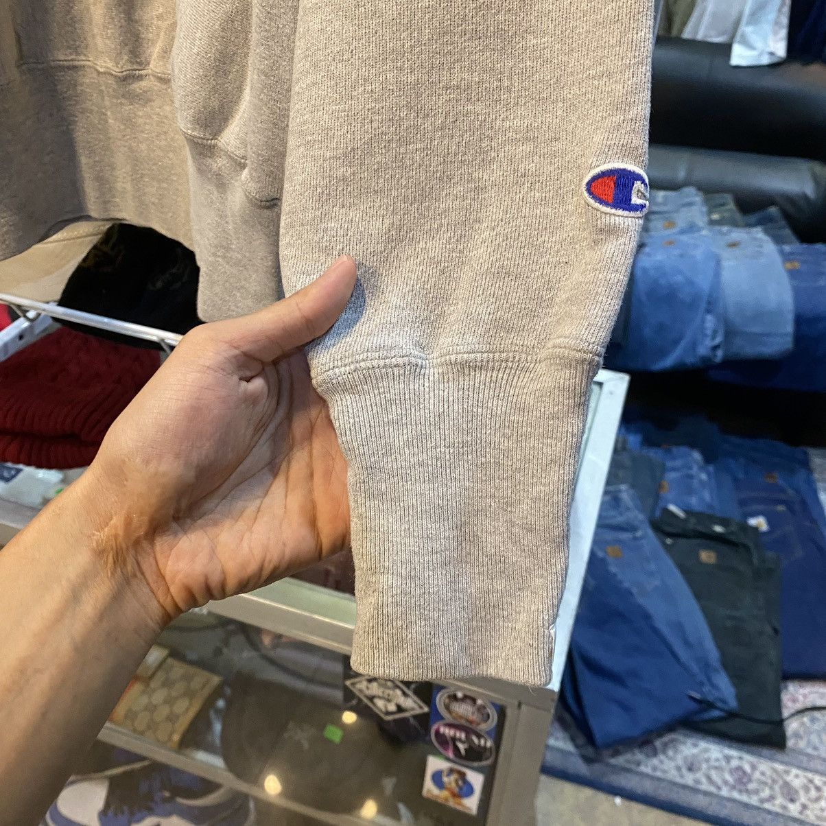 Bape × Champion 🔥VTG Bape x Champion Bape Good Ape reverse weave sweatshirt Size US M / EU 48-50 / 2 - 7 Thumbnail
