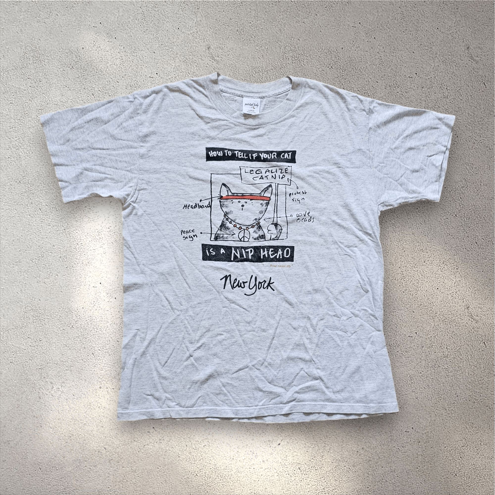 Vintage Nip Head Cat 1992 Tee Size US L / EU 52-54 / 3 - 1 Thumbnail