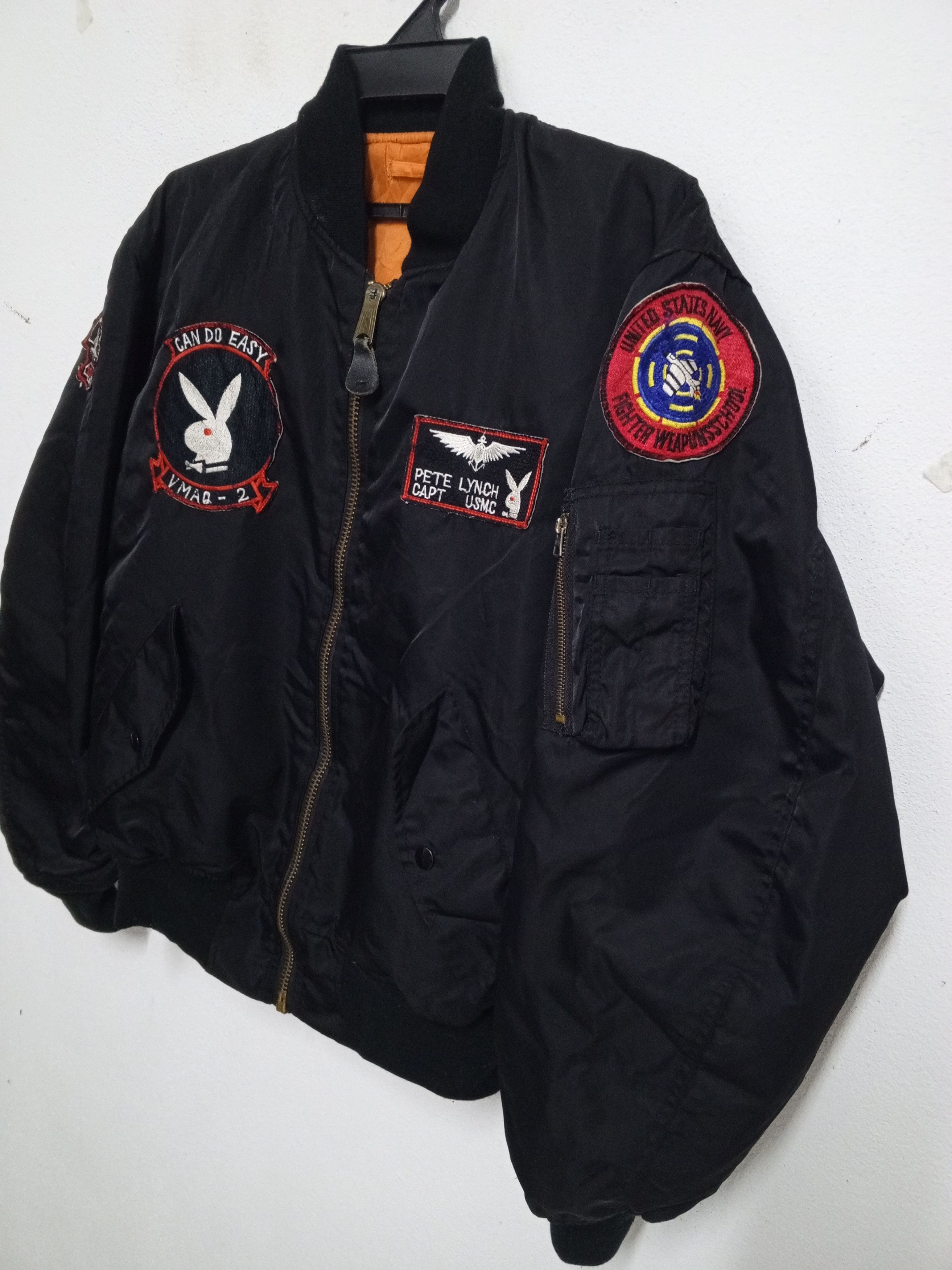 Vintage VTG TOP GUN USA BOMBER JACKET RARE Size US XL / EU 56 / 4 - 2 Thumbnail