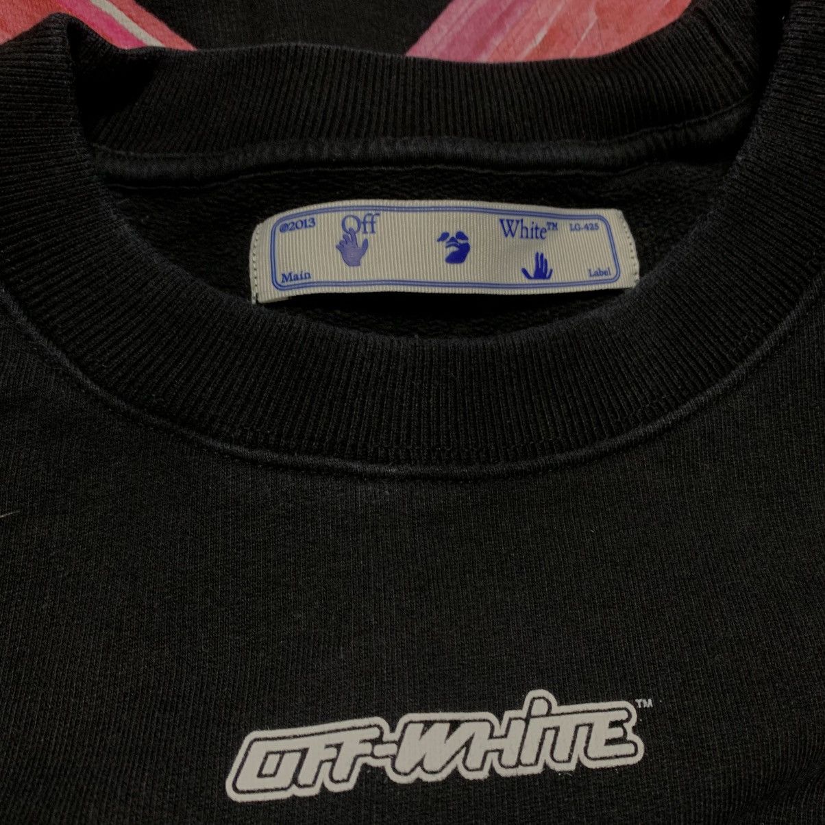 Off-White Off White Medium Pink Marker Arrow Black Sweatshirt Crewneck Size US M / EU 48-50 / 2 - 5 Thumbnail