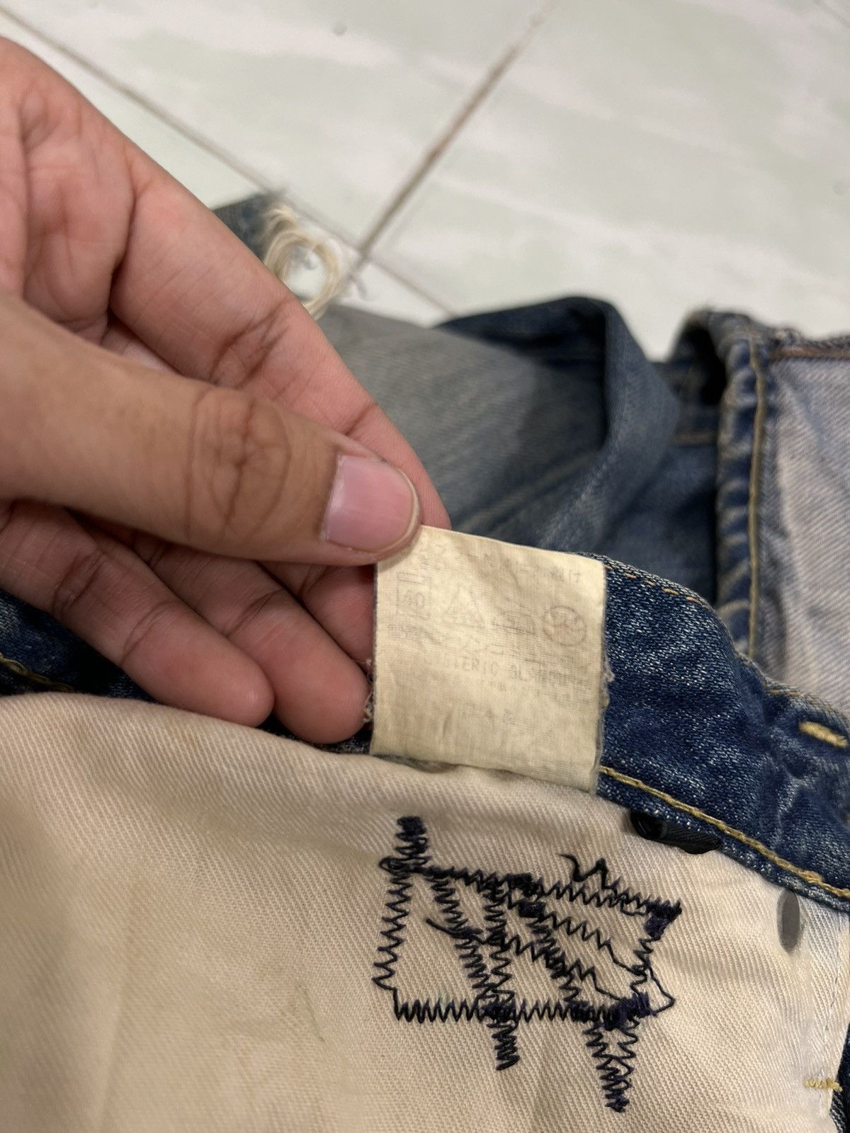 Hysteric Glamour 🔥 VINTAGE HYSTERIC GLAMOUR BROKEN DYED DISTRESSED SLIM FIT Size US 29 - 19 Thumbnail