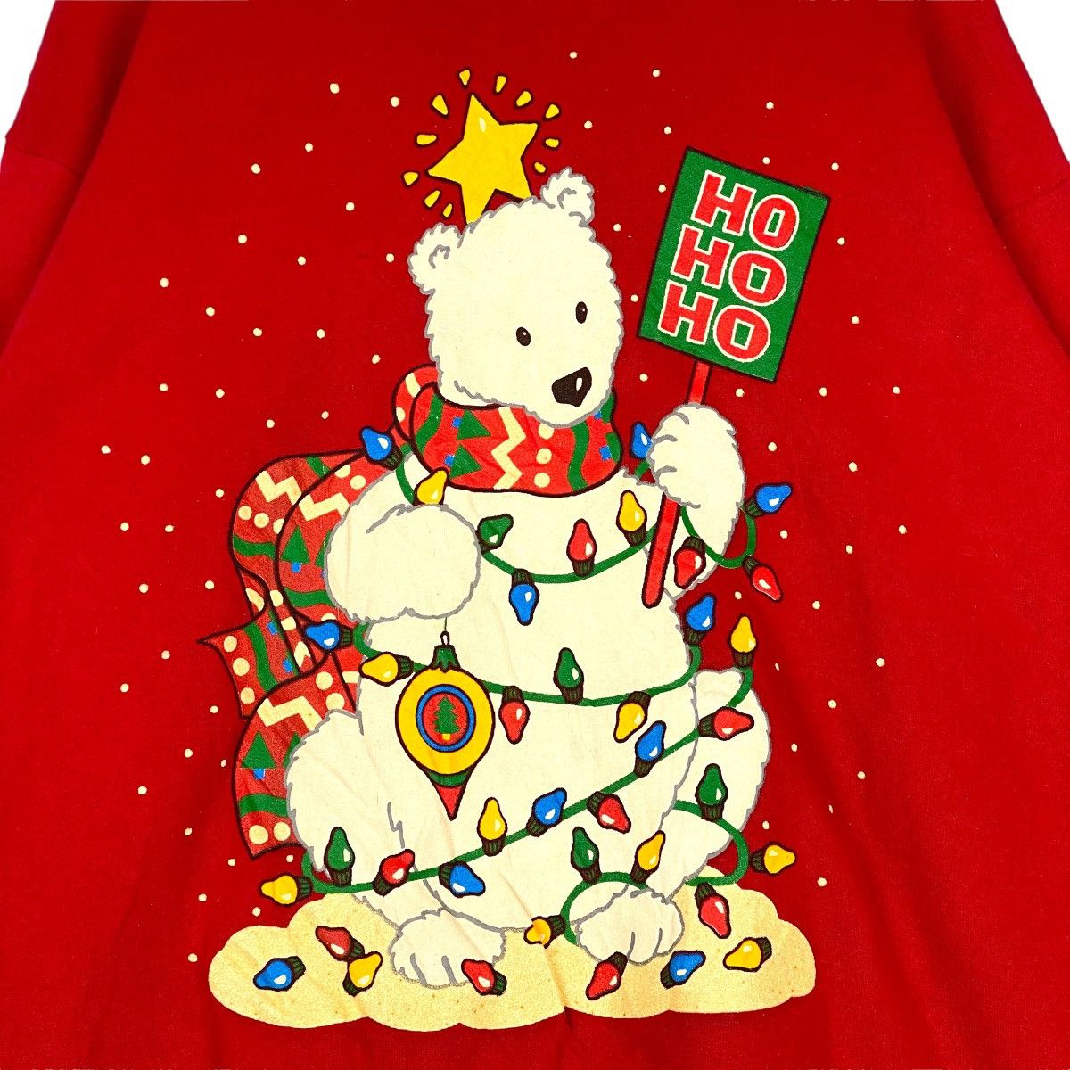 Tultex × Vintage Vintage 90s Tultex Polar Bear Christmas Printed Crewneck Size XL / US 12-14 / IT 48-50 - 4 Thumbnail