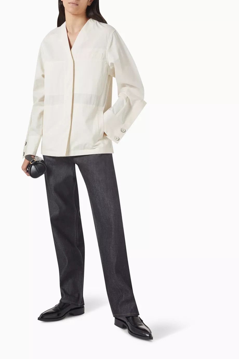 Jil Sander o1y0925 Shell Jacket in Ivory Size S / US 4 / IT 40 - 2 Thumbnail