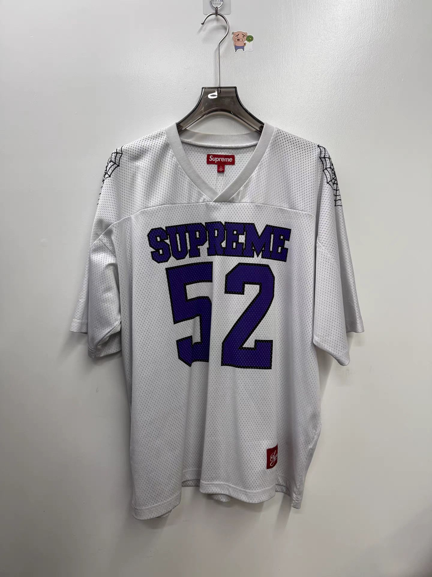 Supreme Supreme White Spider Web Jersey Short Sleeve Tee K15 Size US L / EU 52-54 / 3 - 1 Thumbnail