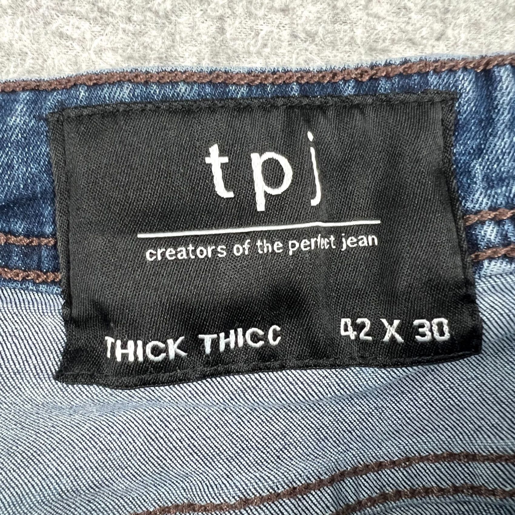 Denime The Perfect Jean NYC Jeans Mens Blue Denim Stretch 42x30 Thick Thicc Pockets Pants Size US 42 / EU 58 - 3 Thumbnail