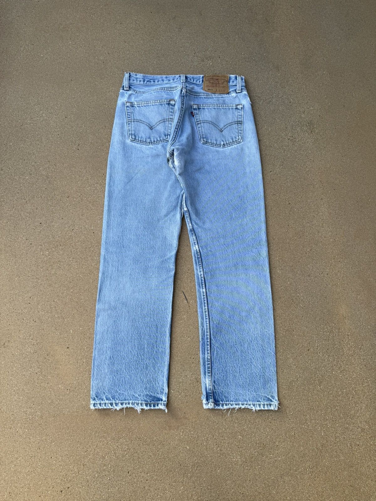 Levi's × Vintage Vintage 90’s Levi’s 501xx Buttonfly Straight Leg Jeans 29x28 Size US 29 - 2 Thumbnail