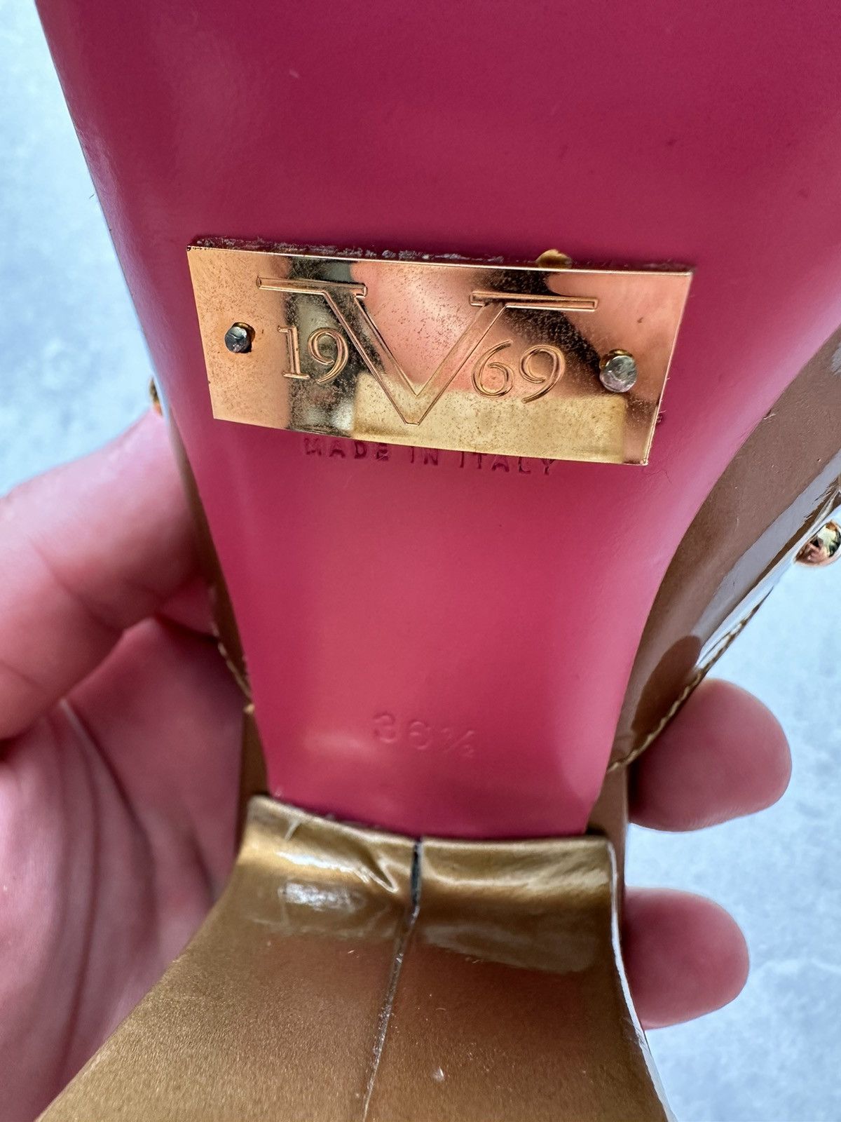 Versace versace 1969 shoes women platform gold size 36 made in Italy Size US 6 / IT 36 - 9 Thumbnail