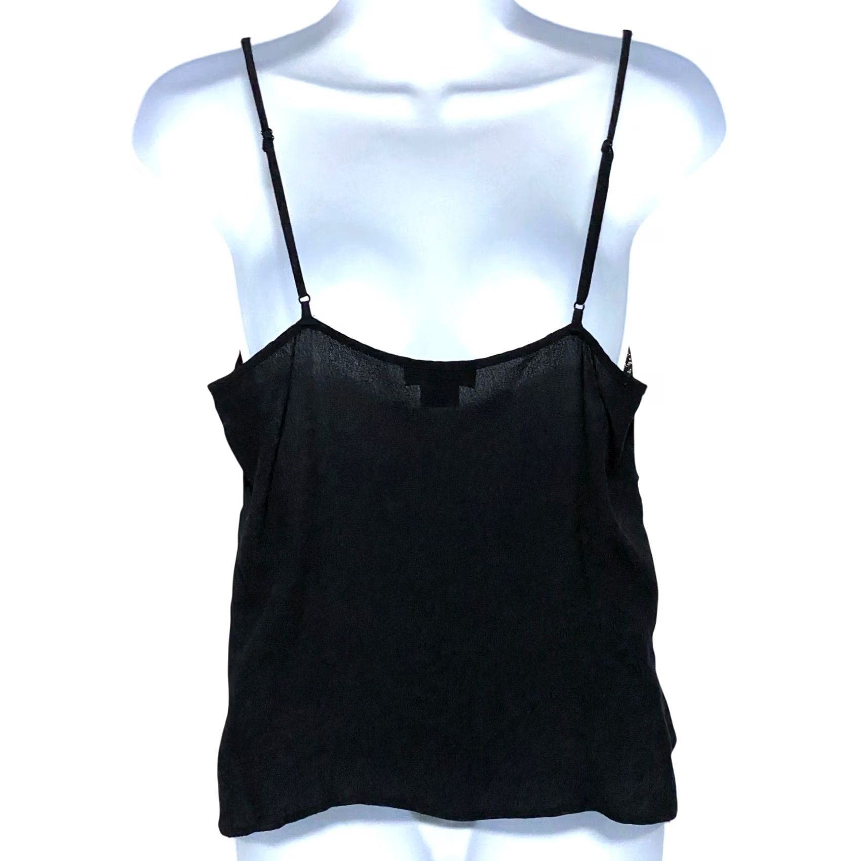 Vintage Trouve Black Camisole Top L Women Sleeveless Sheer Lace Gothic Grunge Y2K Party/Cocktail, Casual, Travel Womens Size L / US 10 / IT 46 - 3 Thumbnail