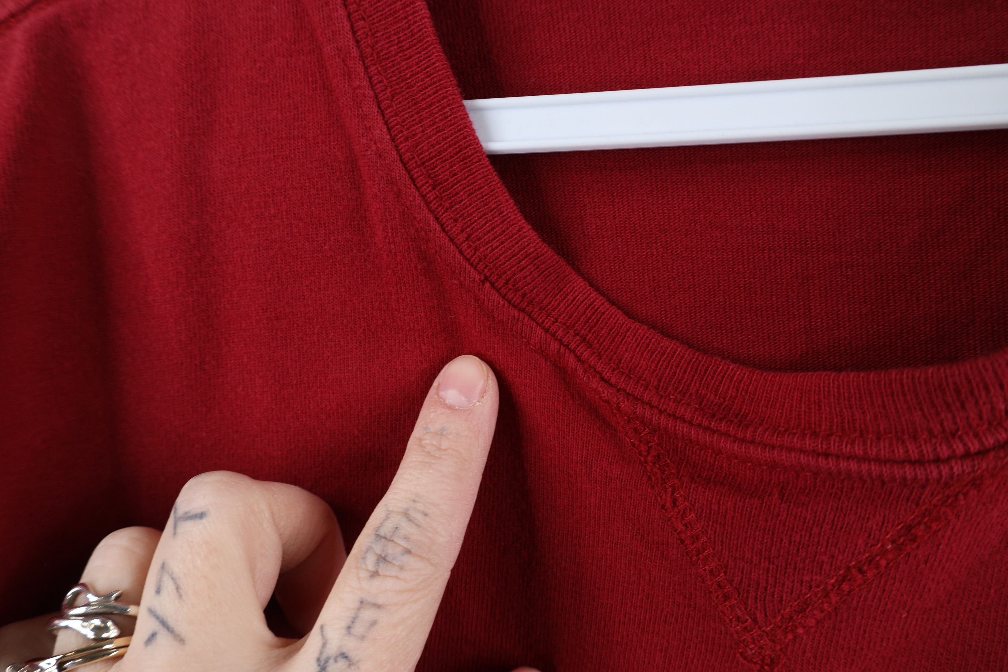 Russell Athletic × Vintage Vintage 90s Russell Athletic Long Sleeve T-Shirt Red Cotton Size US L / EU 52-54 / 3 - 5 Thumbnail