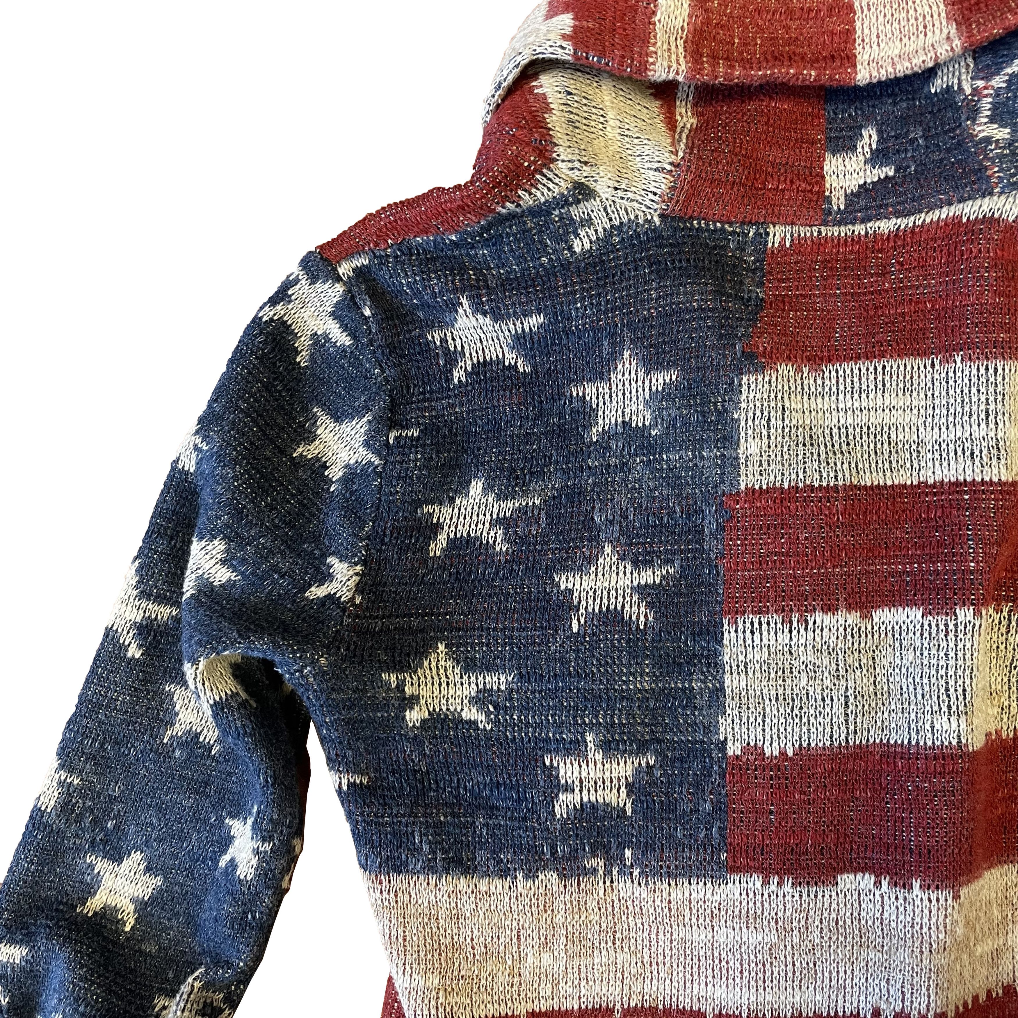 Denim & Supply Ralph Lauren × Polo Ralph Lauren × Ralph Lauren 2010's Ralph Lauren Flag Cardigan Size XS / US 0-2 / IT 36-38 - 3 Thumbnail