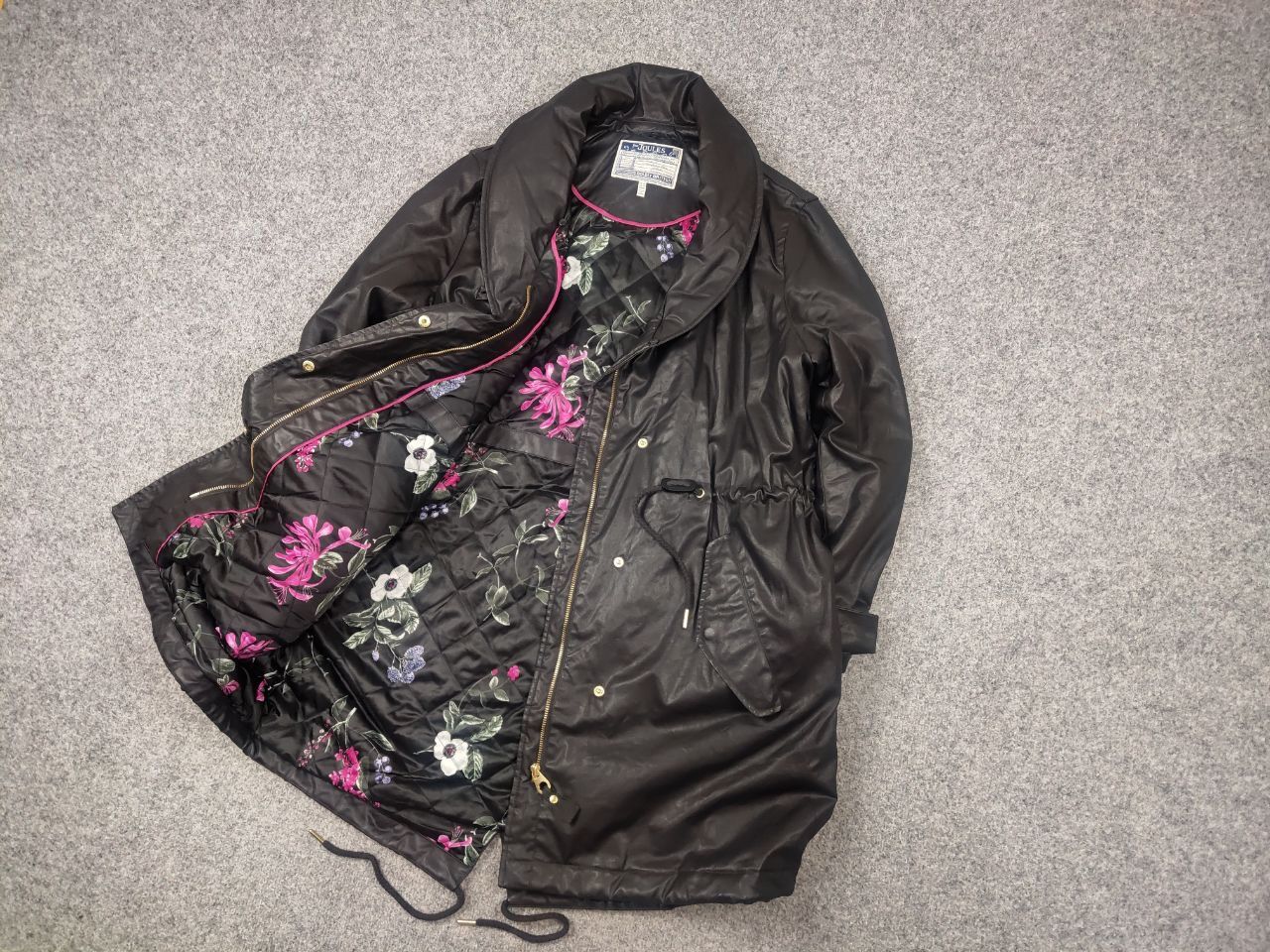 Vintage Joules swanson Design Wax Style Canvas Coat Parka Jacket Size XL / US 12-14 / IT 48-50 - 4 Thumbnail