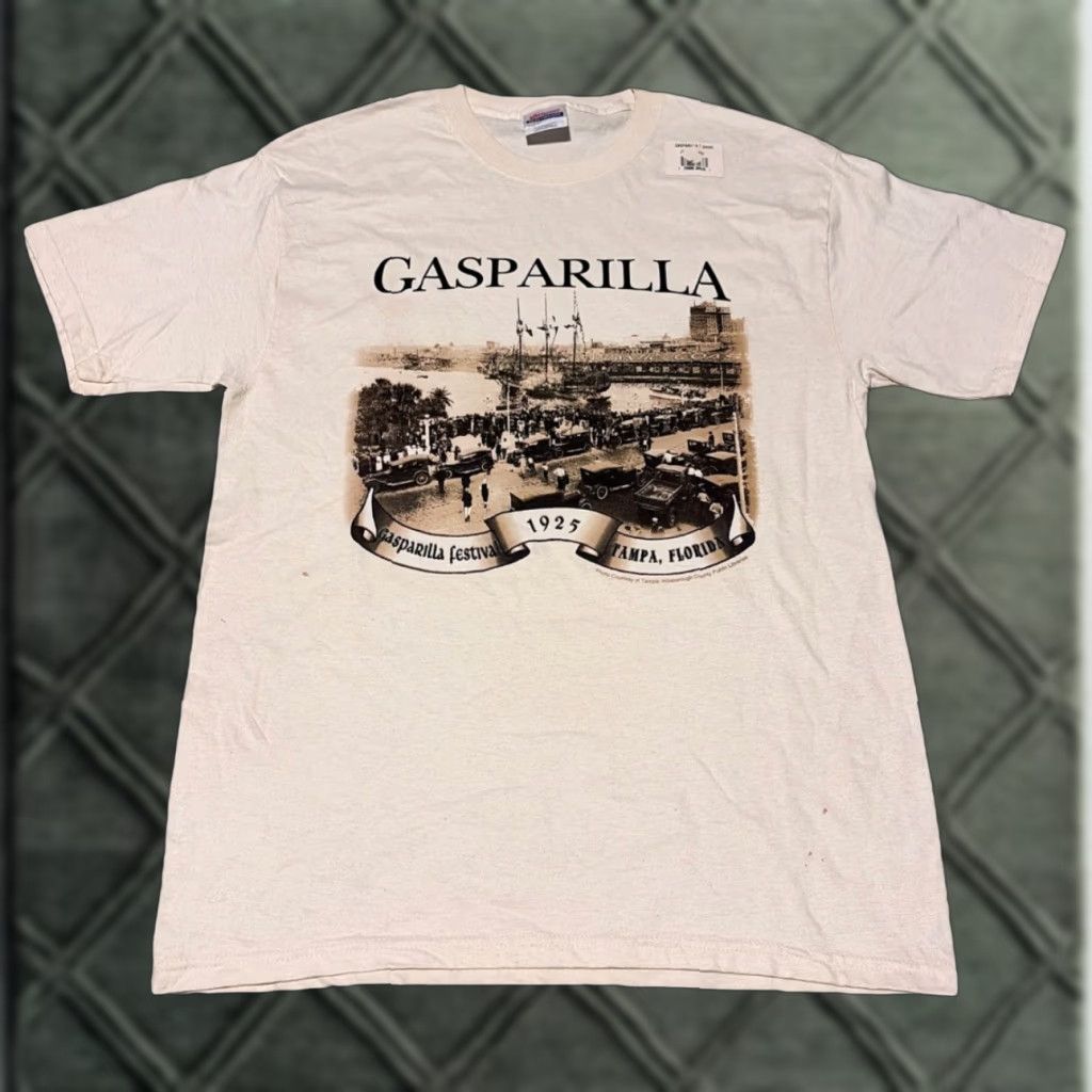 Hanes VINTAGE Hanes T-Shirt Florida Gasparilla Festival Tampa 2000s White M Men Medium Size US M / EU 48-50 / 2 - 1 Thumbnail