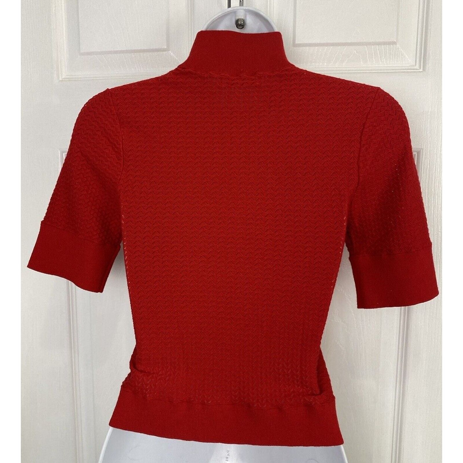 Alice + Olivia Alice + Olivia Lanie Knit High Neck Quarter Sleeve m Size M / US 6-8 / IT 42-44 - 4 Thumbnail