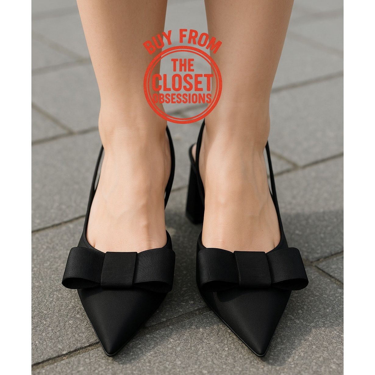 Zara ZARA Black Slingback Heels NWT Size US 8 / IT 38 - 3 Thumbnail