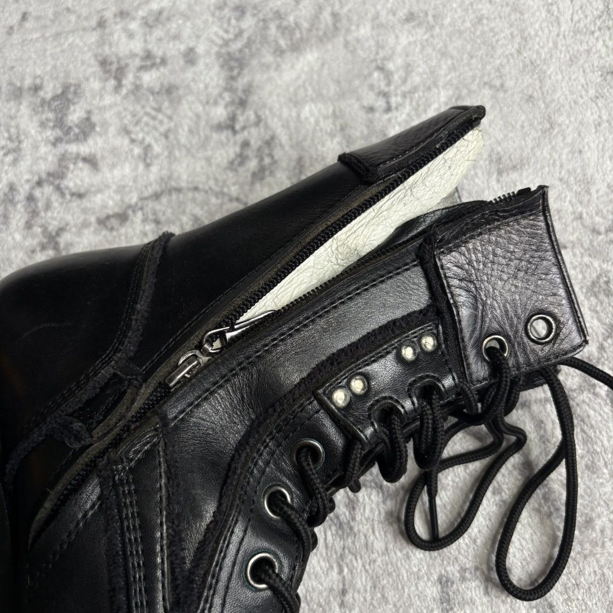Roen Roen by Hiromu Takahara Leather Combat Boots | Size 42 Size US 9.5 / EU 42-43 - 6 Thumbnail
