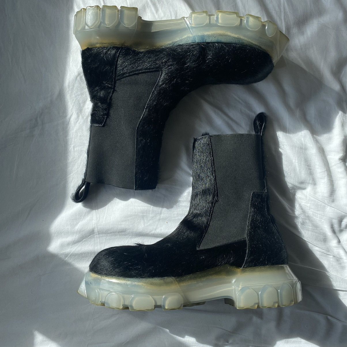 Rick Owens RICK OWENS AW 22 PONY HAIR TRACTOR BOOTS 43 Size US 11.5 / EU 44-45 - 2 Thumbnail