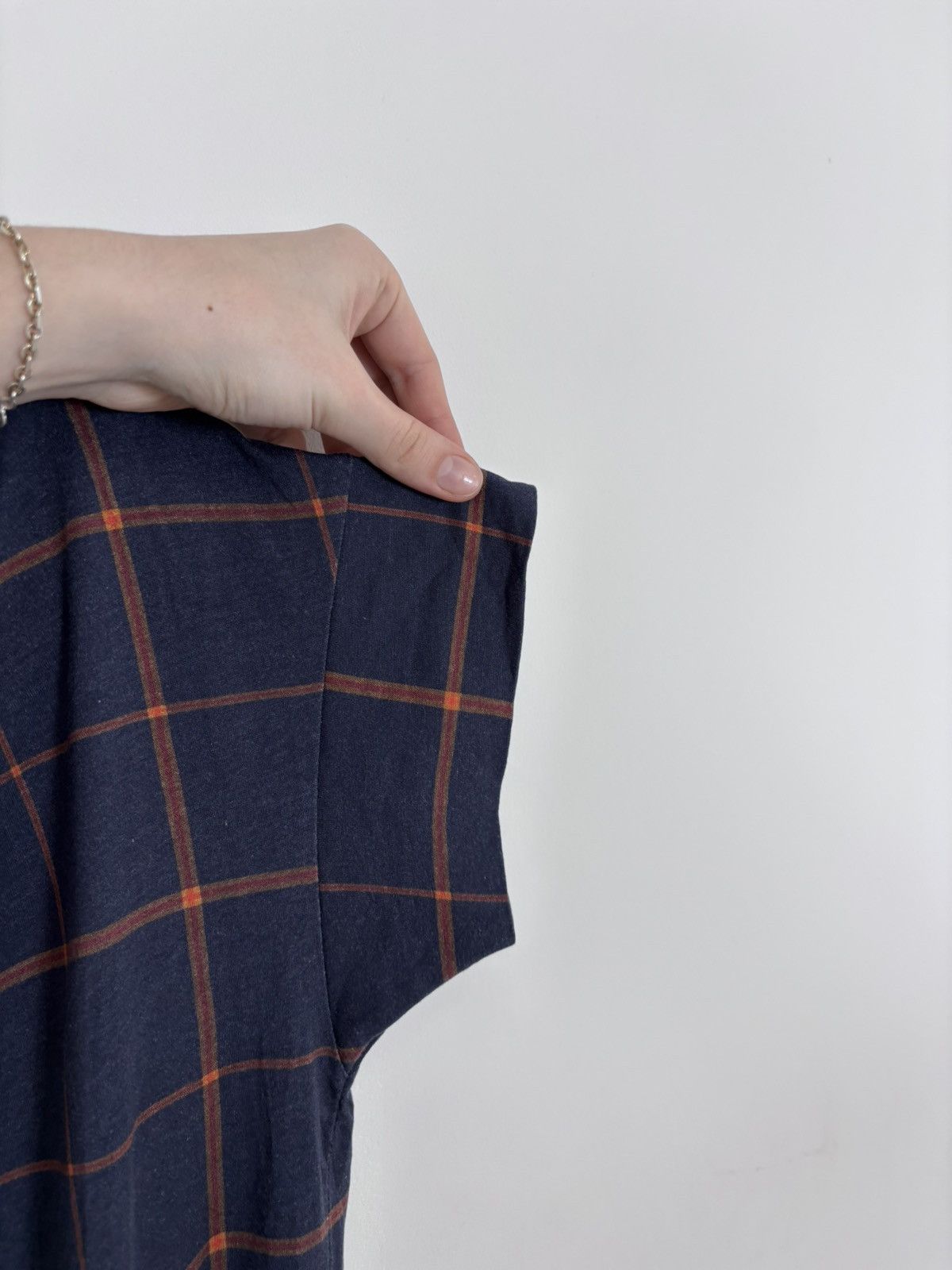 Barbour Barbour Summer Tartan Women’s Navy Blue T-Shirt Blouse Top Size M / US 6-8 / IT 42-44 - 8 Thumbnail