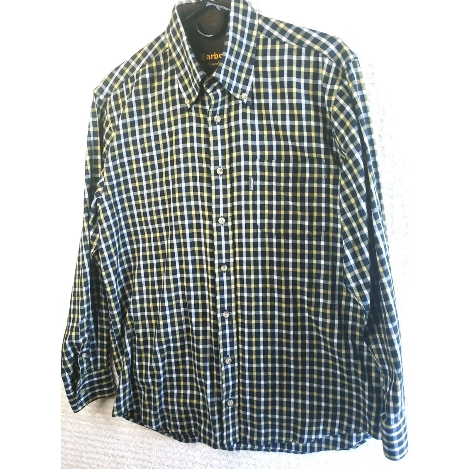 Barbour BARBOUR THE COUNTRY SHIRT BUTTON UP PLAID FLANNEL M Black Yellow White Mens Regular Cotton Shirt Button-Down Collared Vintage No Size US M / EU 48-50 / 2 - 5 Thumbnail