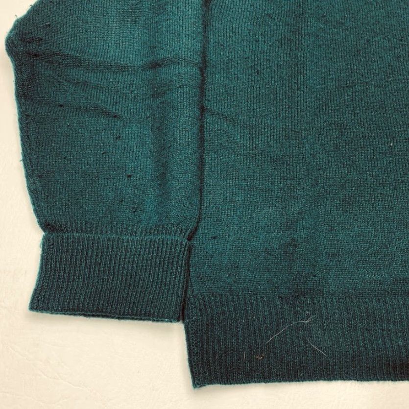 Vintage VINTAGE Northbriar 100% Cashmere V-Neck Sweater Men’s Large Green Pullover 7988 Size US L / EU 52-54 / 3 - 4 Thumbnail