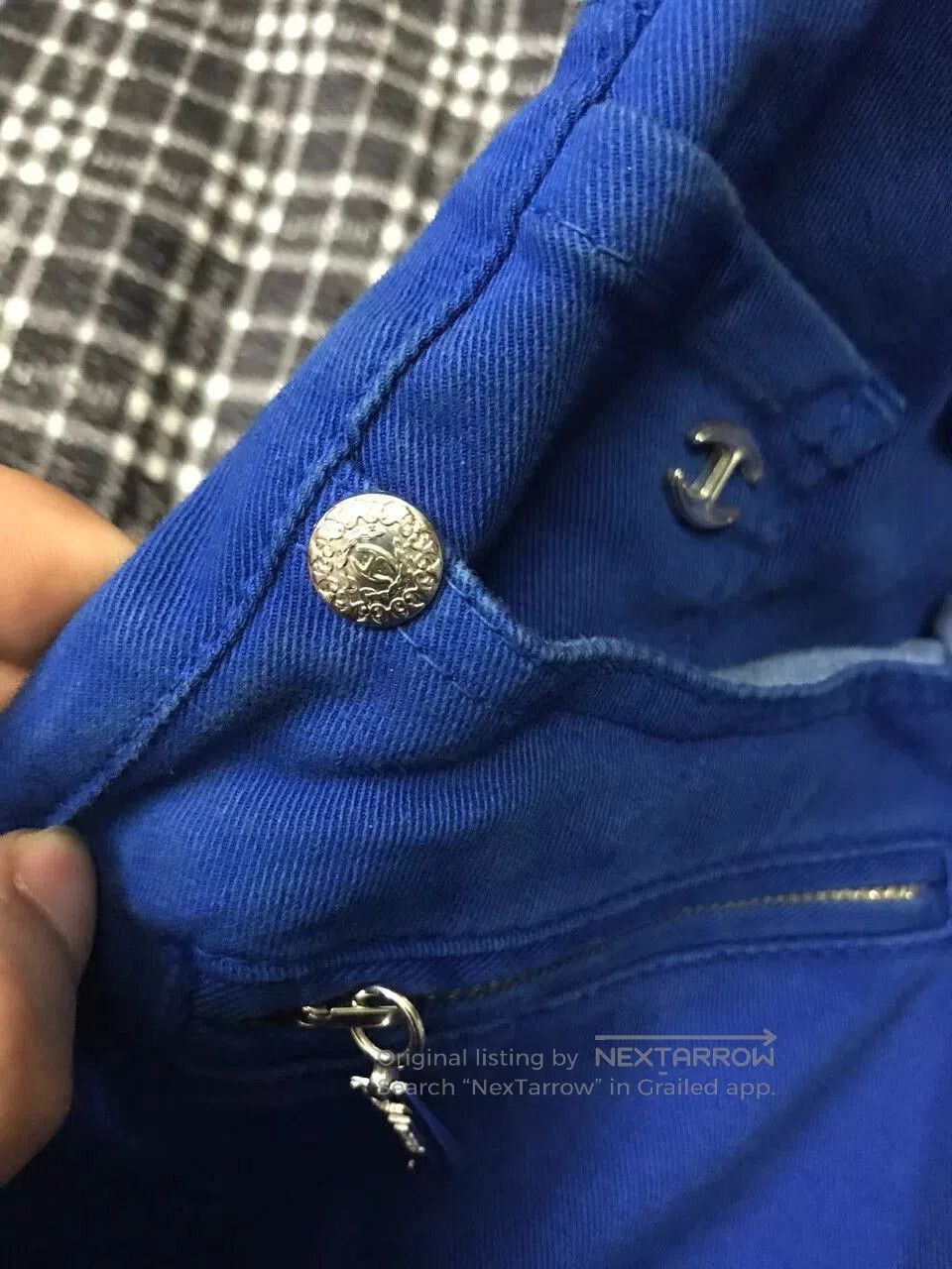 Just Cavalli Just Cavalli Blue Washed Biker Jeans. Size US 32 / EU 48 - 9 Thumbnail