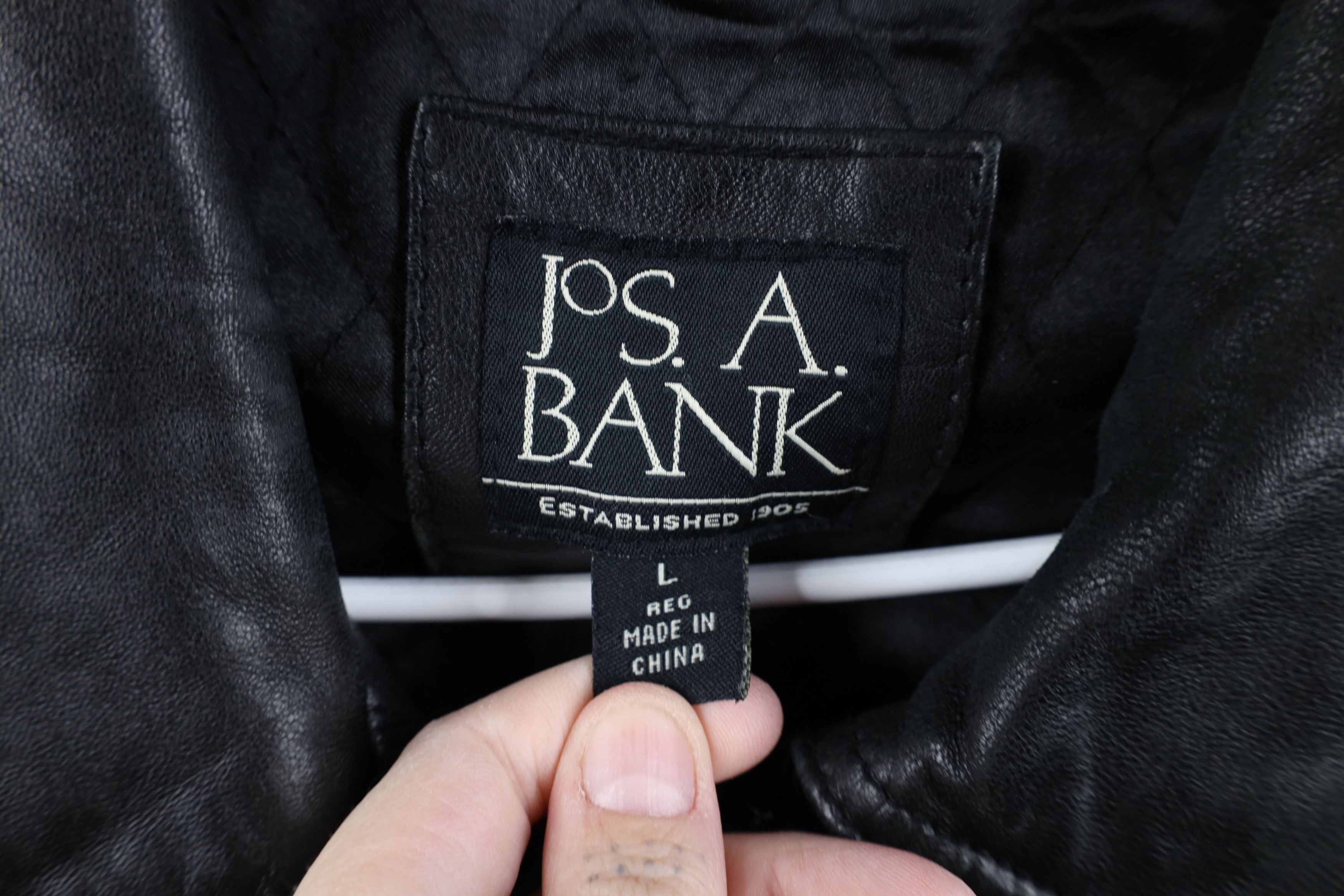 Jos. A. Bank Vintage Jos A Bank Quilted Leather Full Zip Jacket Black Size US L / EU 52-54 / 3 - 9 Thumbnail
