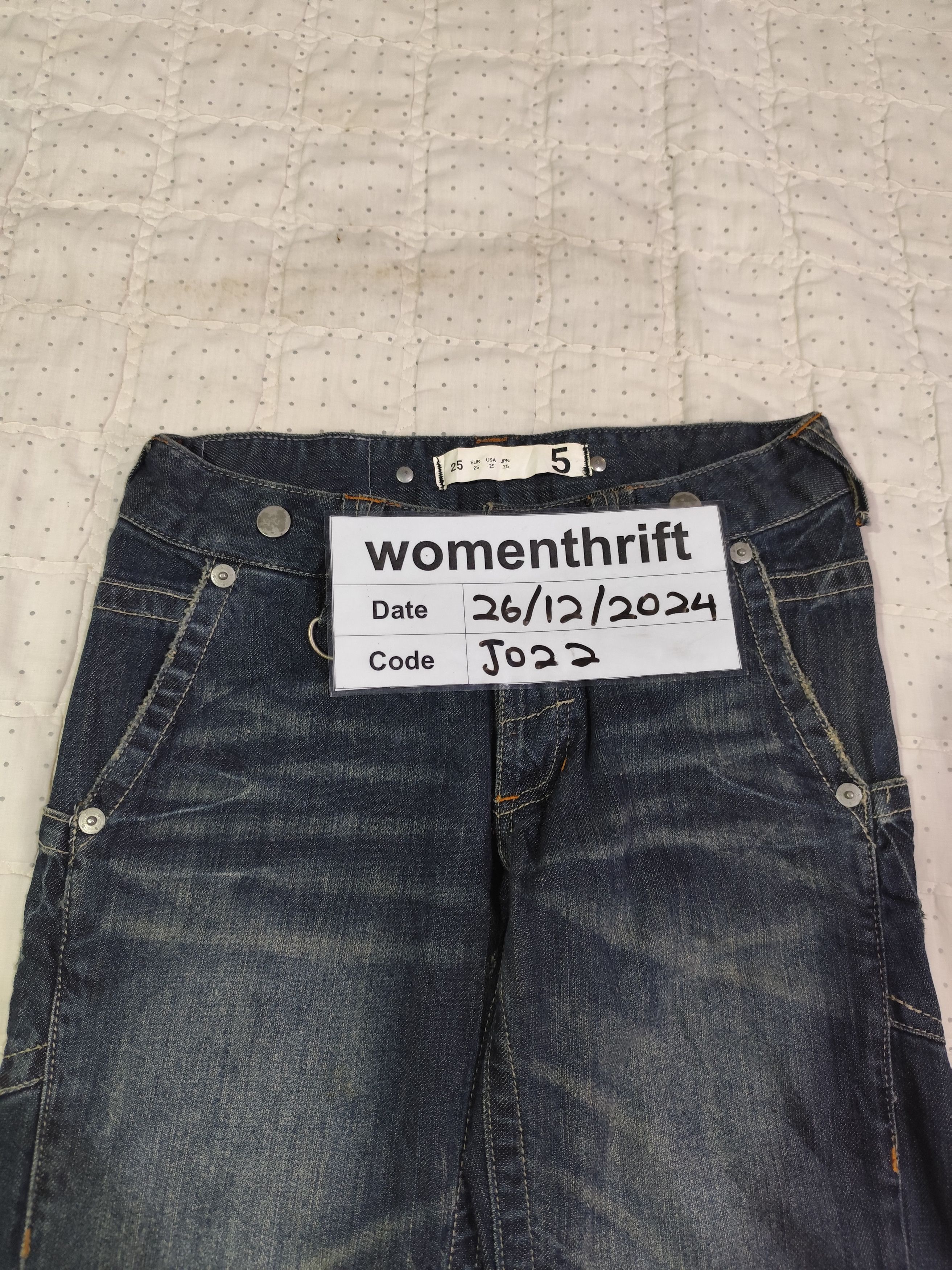 Japanese Brand Vintage Five Washed FLare Denim J022 Size 29" - 25 Thumbnail