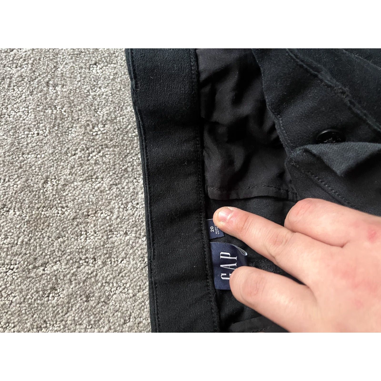 Gap Gap Pants Plus 20 Black Khakis Straight 40x27 Womens XS? Wait. Size 42" / US 20 - 5 Thumbnail