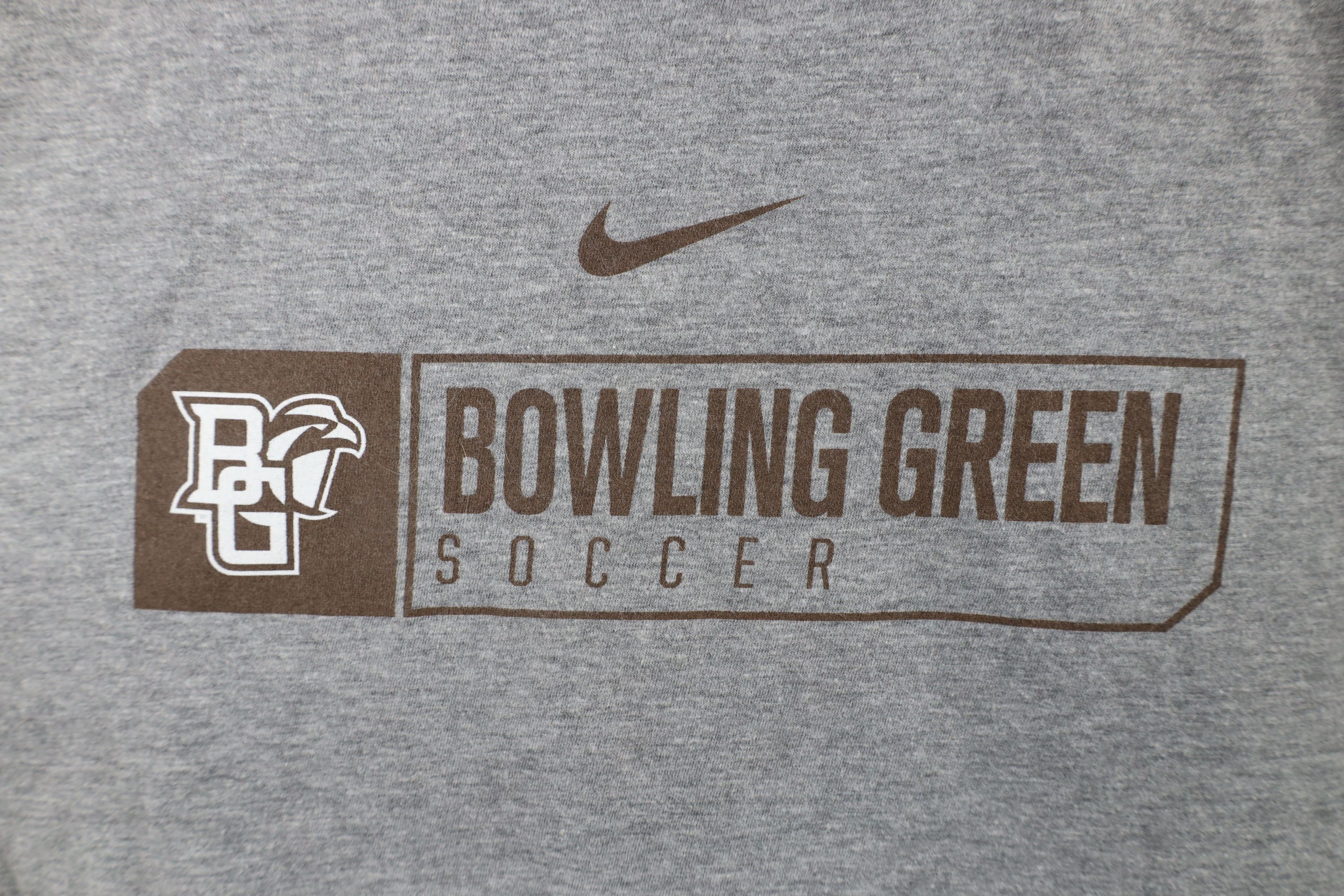 Nike × Vintage Nike Bowling Green State University Soccer T-Shirt Gray Size US L / EU 52-54 / 3 - 4 Thumbnail