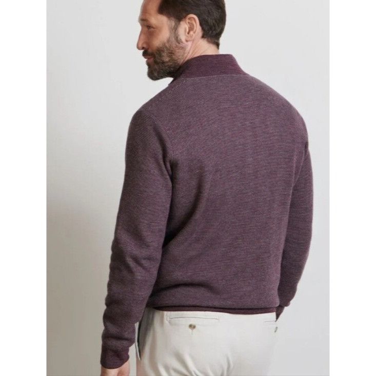 Peter Millar Peter Millar Merino Wool Quarter Zip Sweater - Purple Autumn Size US M / EU 48-50 / 2 - 3 Thumbnail
