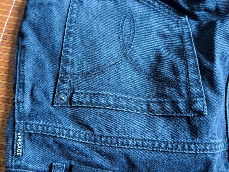 Versace Versace Gold thread embroidered jeans Size US 32 / EU 48 - 7 Thumbnail