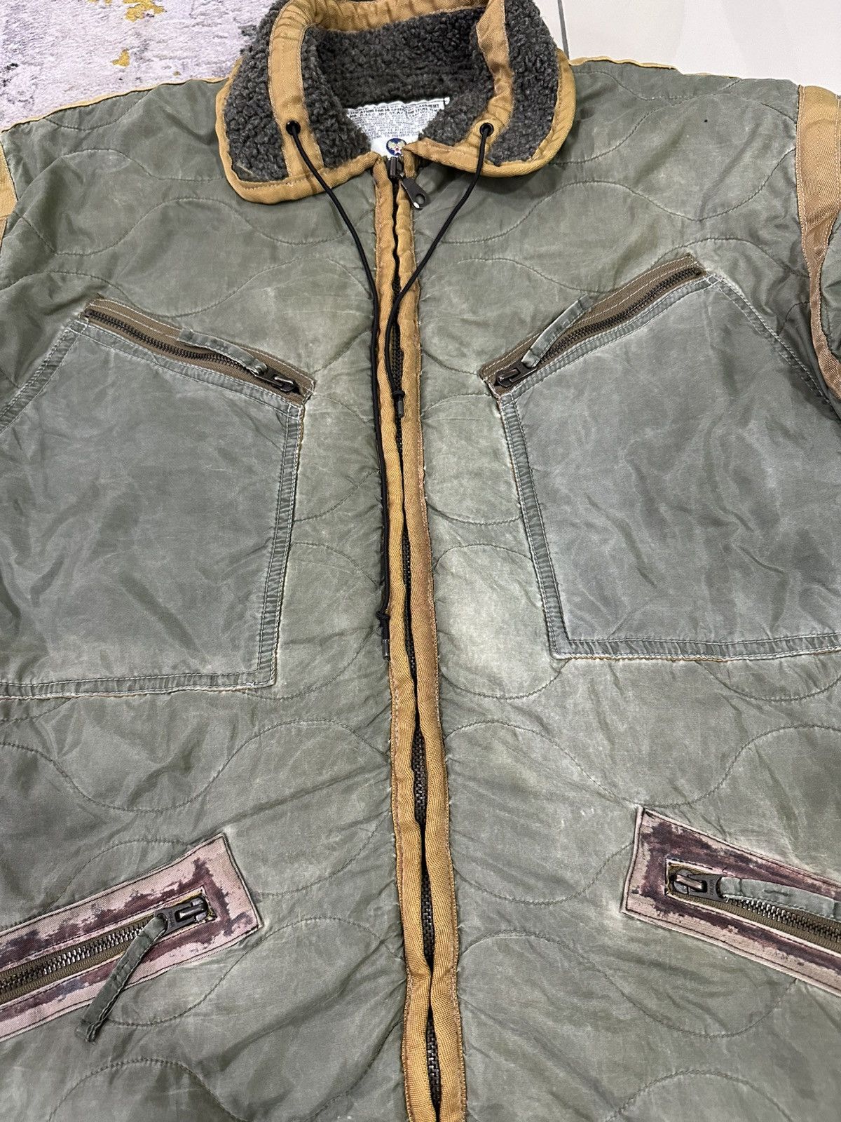 Avirex Vintage Avirex Quilted Jacket Sherpa Inside Nice Design Size US M / EU 48-50 / 2 - 3 Thumbnail