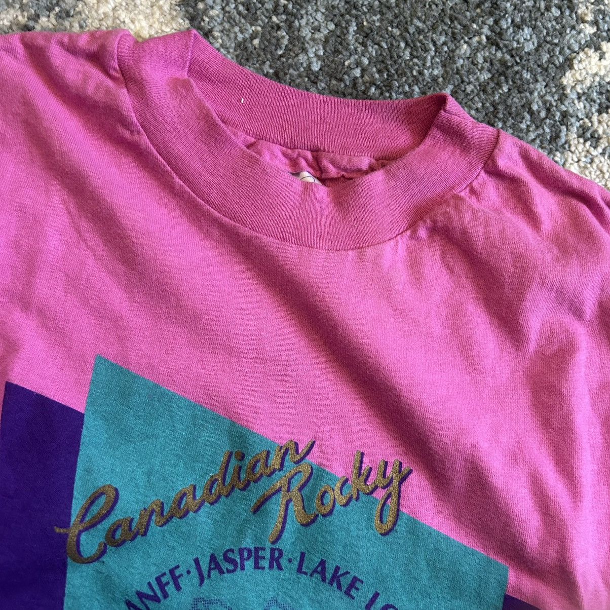 Vintage single stitch 80s Canadian Rockies Banff Jasper Lake Louise Size L / US 10 / IT 46 - 4 Thumbnail