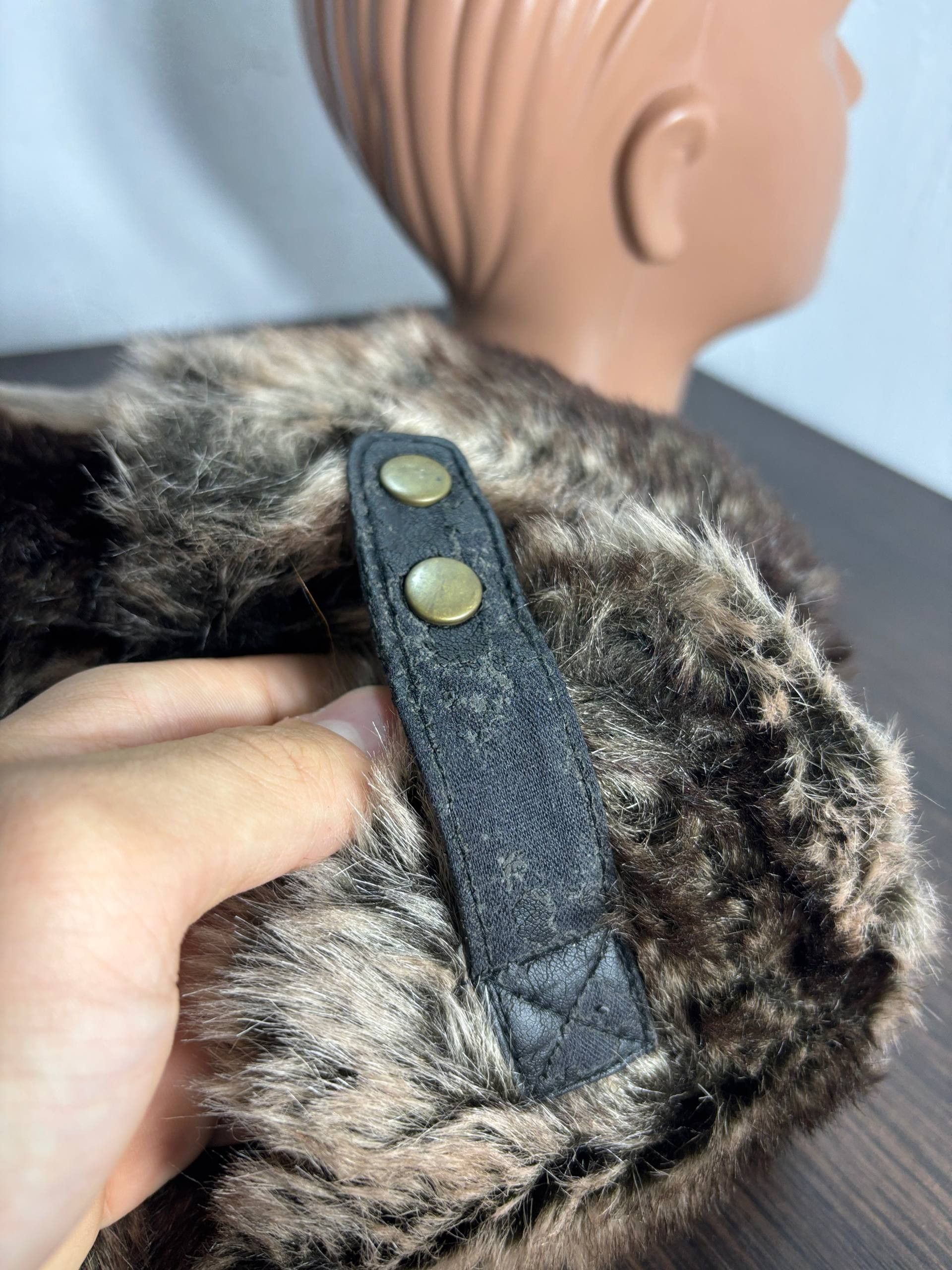 Japanese Brand Vintage FUZZY OVER FUR Opium IfSixWasNine Ushanka Hat Size ONE SIZE - 9 Thumbnail
