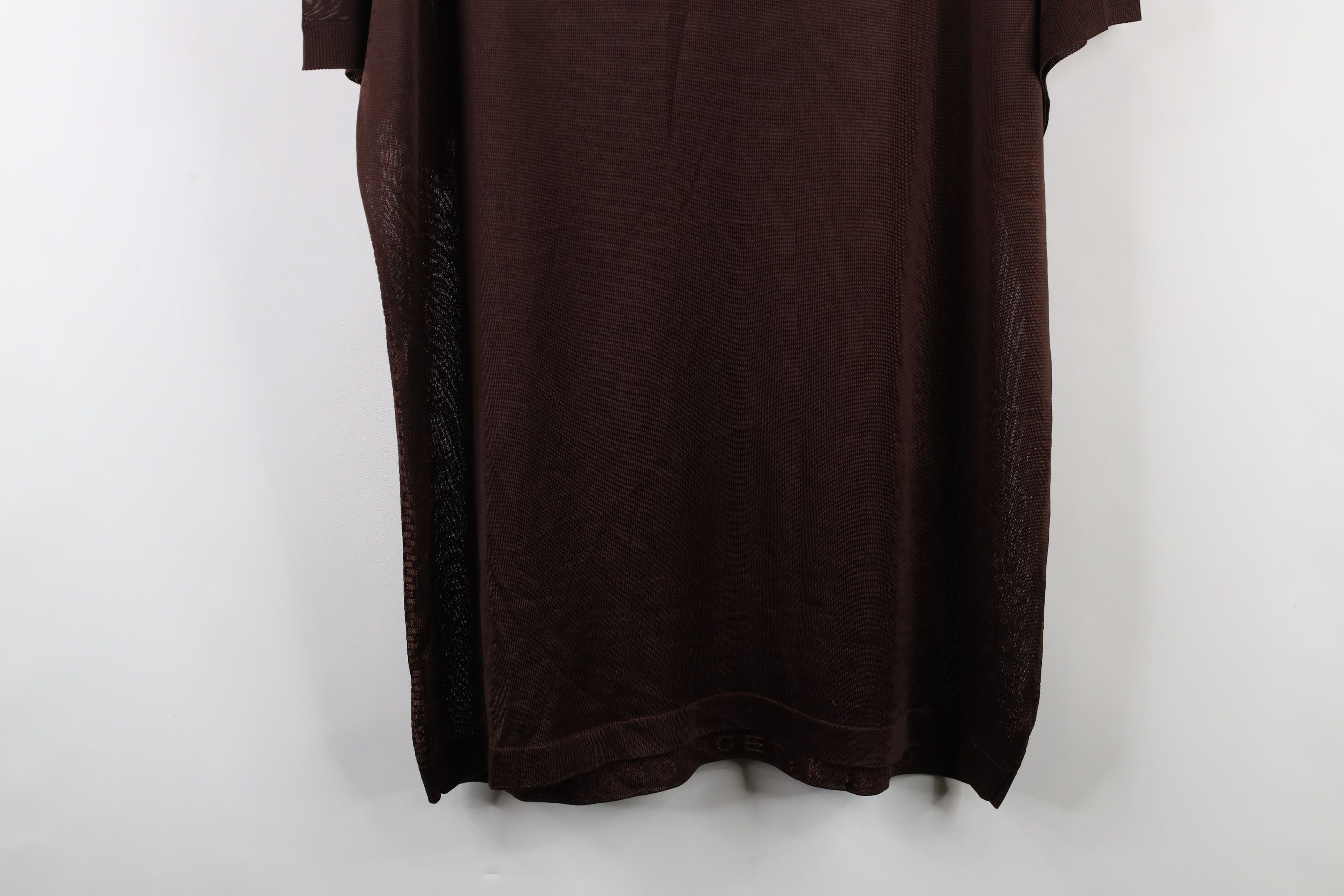 Vintage Vintage 90s Coogi Style Geometric Collared Polo Shirt Brown Size US XXL / EU 58 / 5 - 15 Thumbnail