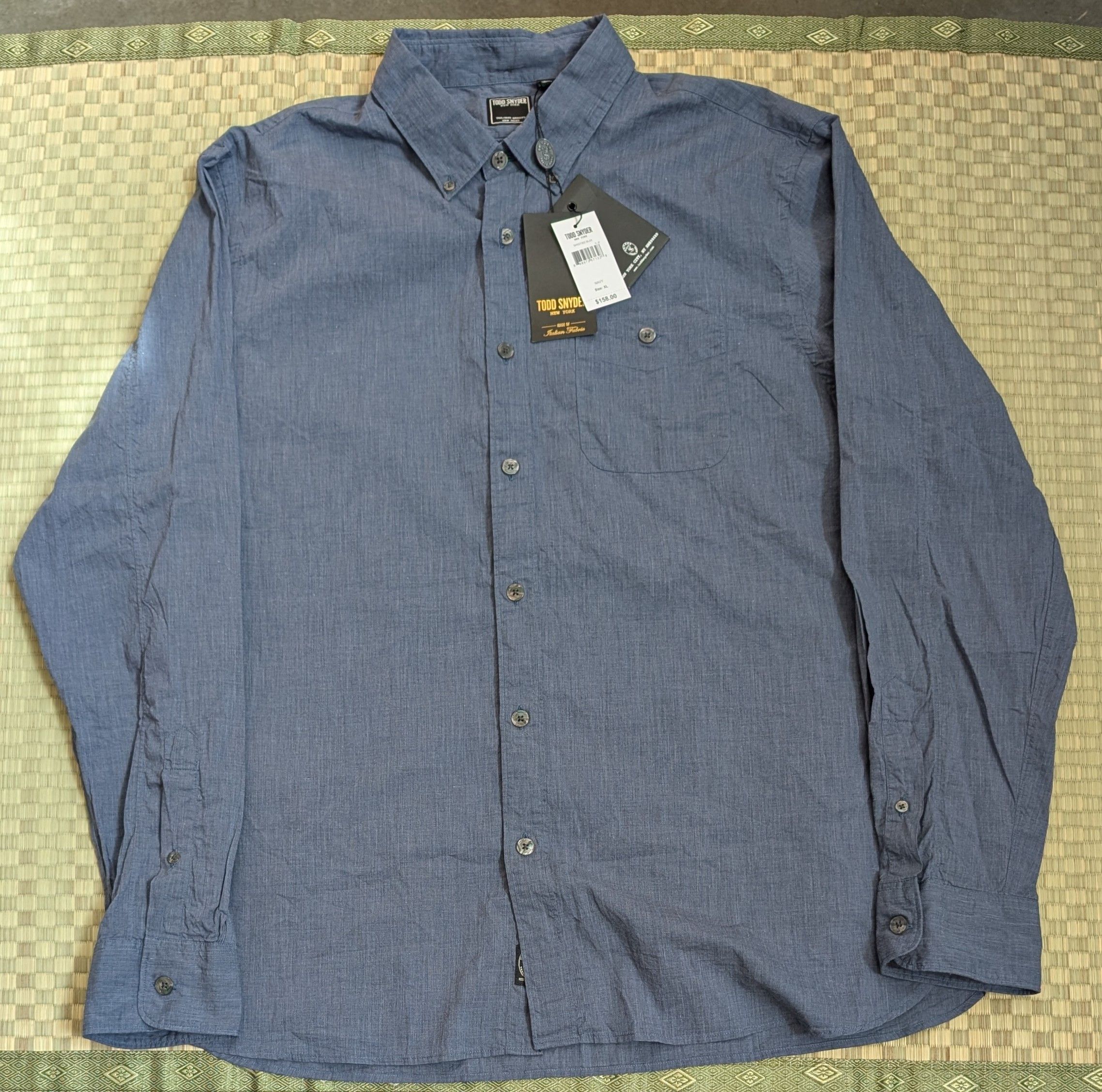 Todd Snyder NWT Todd Snyder Melange Poplin Button Down Shirt Size US XL / EU 56 / 4 - 1 Thumbnail