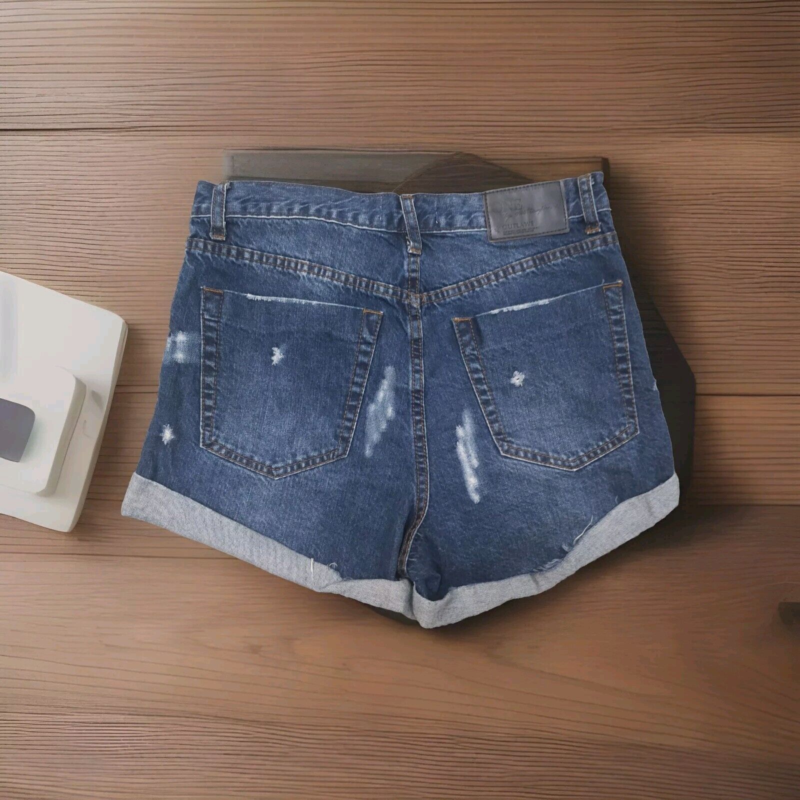 One Teaspoon One Teaspoon Outlaws Cotton Denim Dark Wash Distressed 25 Size 25" / US 0 / IT 36 - 4 Thumbnail
