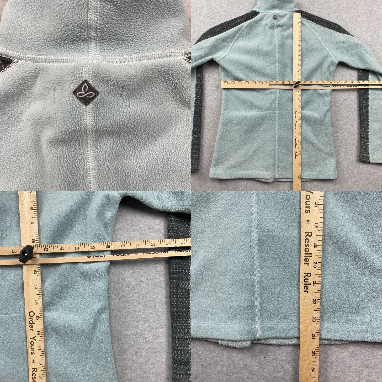Prana prAna Full Zip Sweater Womens Small Blue Mock Neck Zip Pocket Fleece Button Zipper All Seasons Athleisure Size S / US 4 / IT 40 - 8 Thumbnail