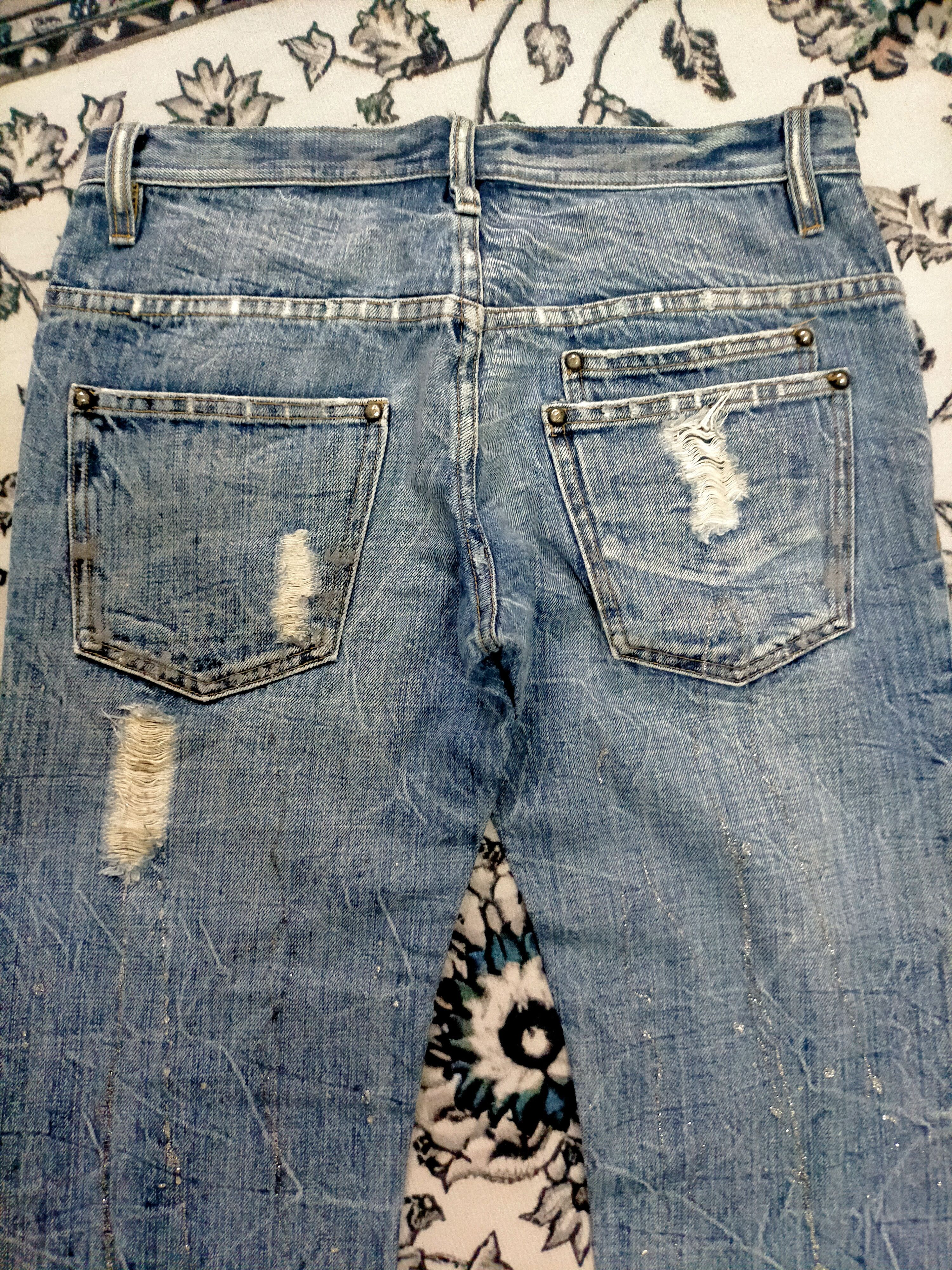 If Six Was Nine 🔥Rare🔥Midas Insane Distressed Flare Jeans Size US 30 / EU 46 - 6 Thumbnail