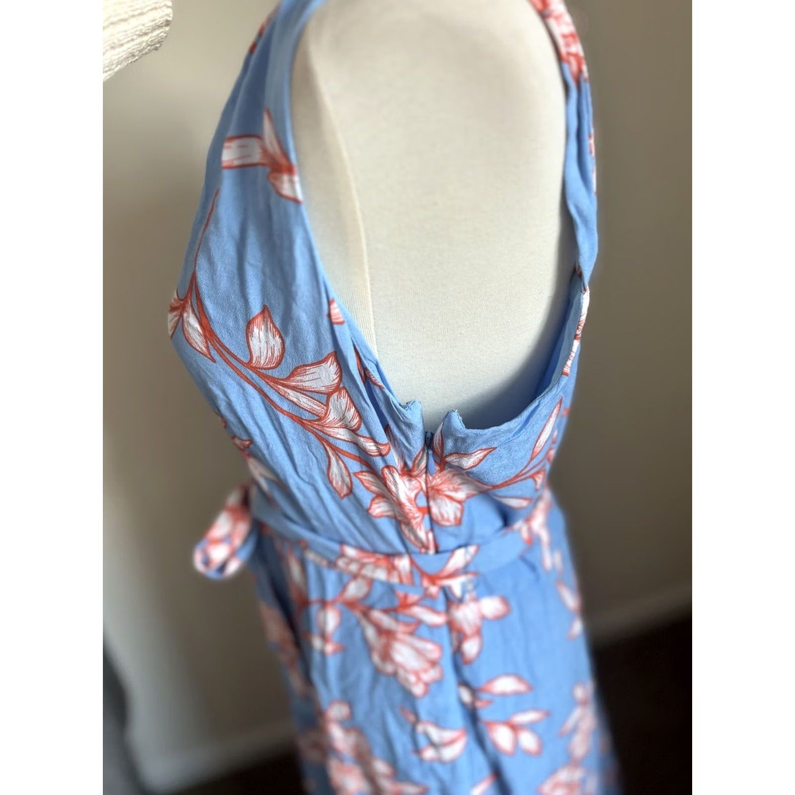 Talbots VINTAGE Talbots Blue Floral Midi Dress Size 6 Size M / US 6-8 / IT 42-44 - 4 Thumbnail