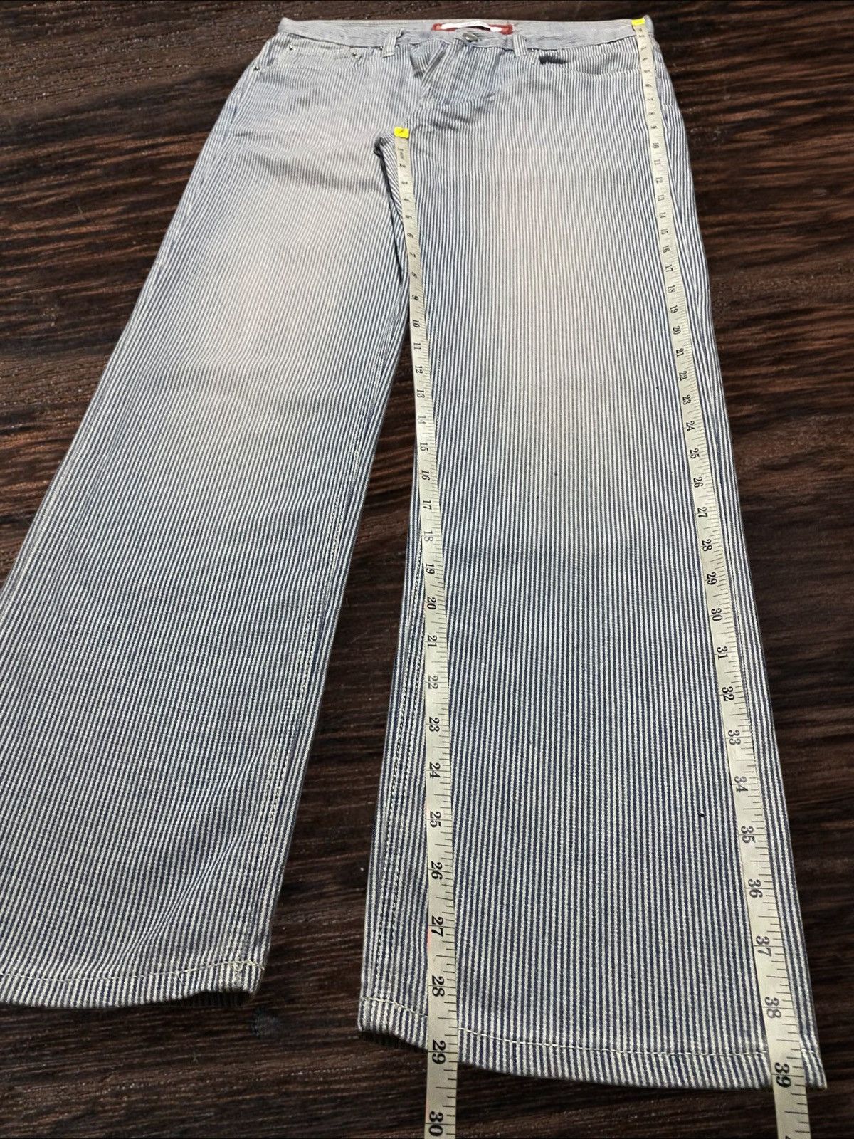 1620 Workwear Hickory Stripe Work Pants Patches Back ‘A Slight Fever Size US 32 / EU 48 - 12 Thumbnail