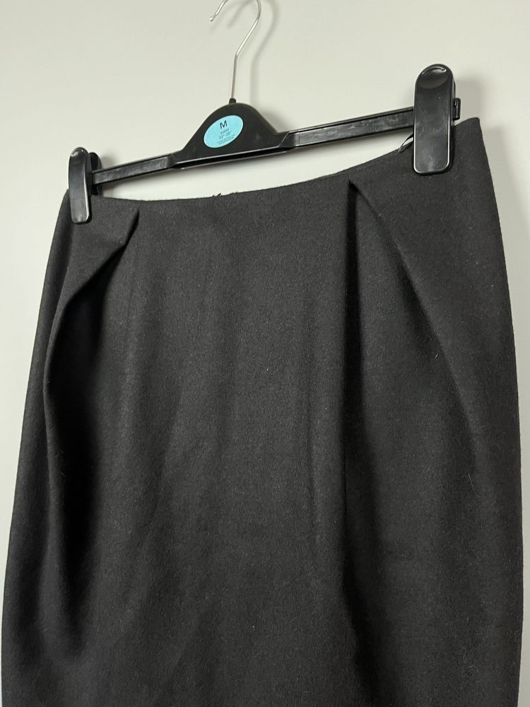 Jil Sander Vintage Jil Sander Wool Midi Skirt Size 27" / US 4 / IT 40 - 1 Thumbnail