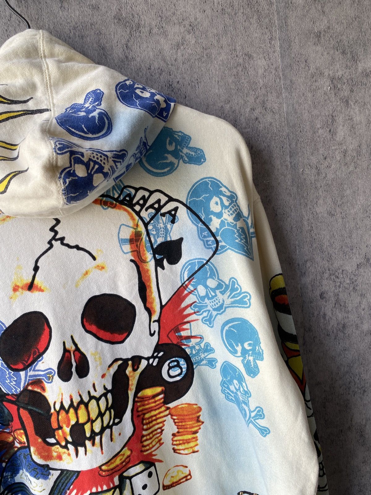 Ed Hardy 2000s Ed Hardy By Christian Audigier Destroyed Tattoo Hoodie Size US XL / EU 56 / 4 - 18 Thumbnail