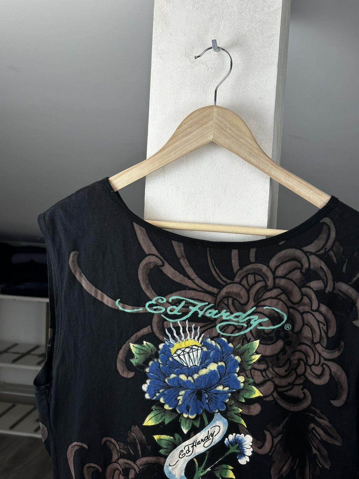 Ed Hardy Vintage Ed Hardy Top Sleeveless Big Logo Y2K USA Size S / US 4 / IT 40 - 2 Thumbnail