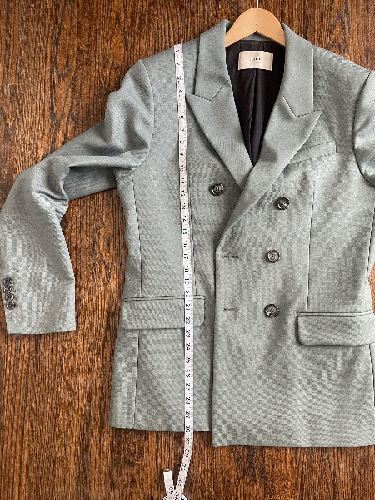 AMI AMI Teal/Blue/Green Mens Blazer L Size 42R - 9 Thumbnail