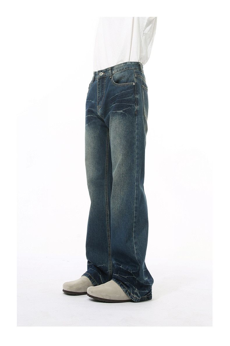 Japanese Brand × Jean Slim fit rippled casual washed distressed flared jeans Size US 32 / EU 48 - 3 Thumbnail
